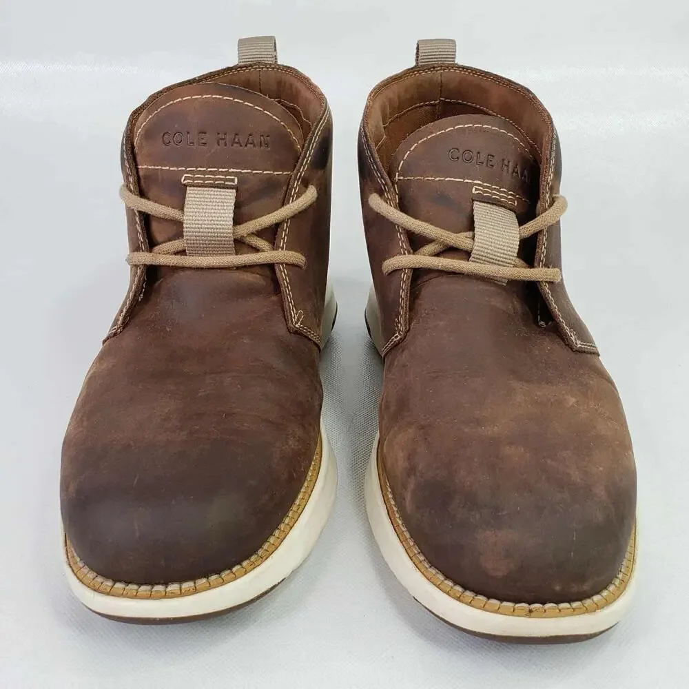 Cole Haan Grand Atlantic Chukka Boot Men's Size 9.5 M Brown Leather Lace Up